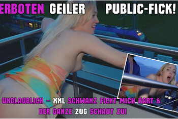 VERBOTEN GEILER PUBLICFICK! UNGLAUBLICH  XXL SCHWANZ FICKT MICH HART und EIN GANZER ZUG SCHAUT ZU!