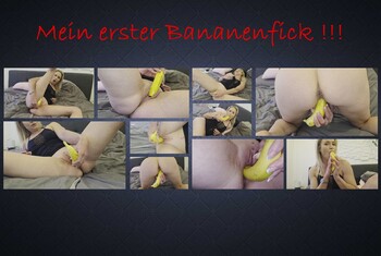 Alleine im Bett!!!  Bananen-Fick bis zum Orgasmus!