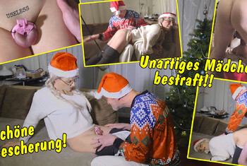 Schöne Bescherung! Statt Geschenke gibts unterm Christbaum die gerechte Strafe für ein unartiges M