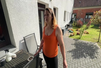 Kaffee am Morgen, top Wetter und einen Schwanz zwischen den Beinen! Geht nicht besser oder?