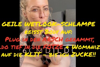 Plug in den ARSCH gerammt.. Dildo tief in die FOTZE und Womanizer auf die KLIT… bis ich ZUCKE