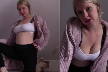 Dominante Wichsanleitung Schwanz abbinden und Finger in den Po