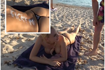 REINGELEGT. Dreist am öffentlichen Strand durchgenagelt!